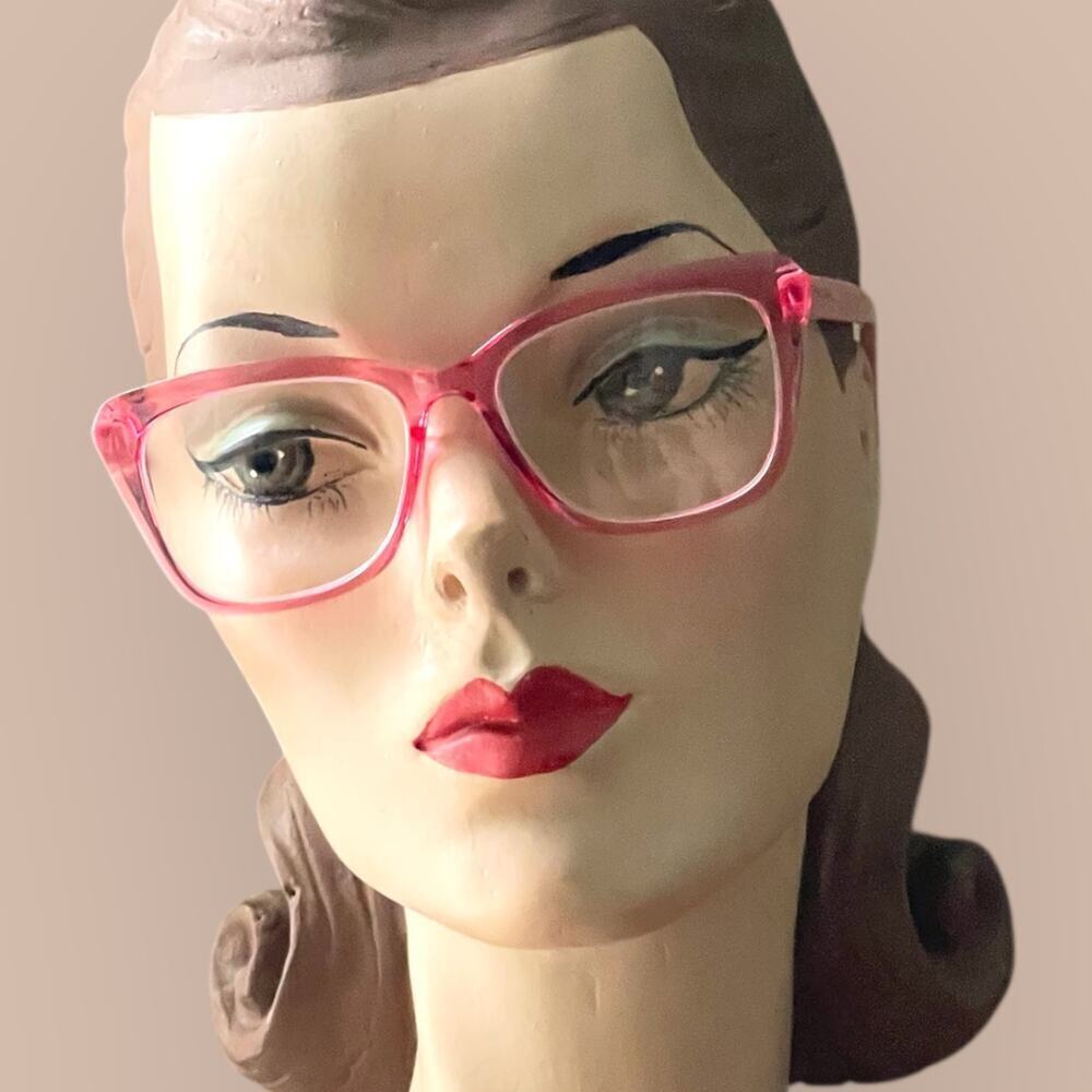 Betsey Johnson +2.00 Pink Reading Glasses Readers Rounded Square - Picture 7 of 9